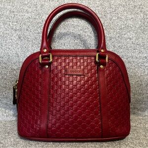 Gucci Burgundy Leather Satchel